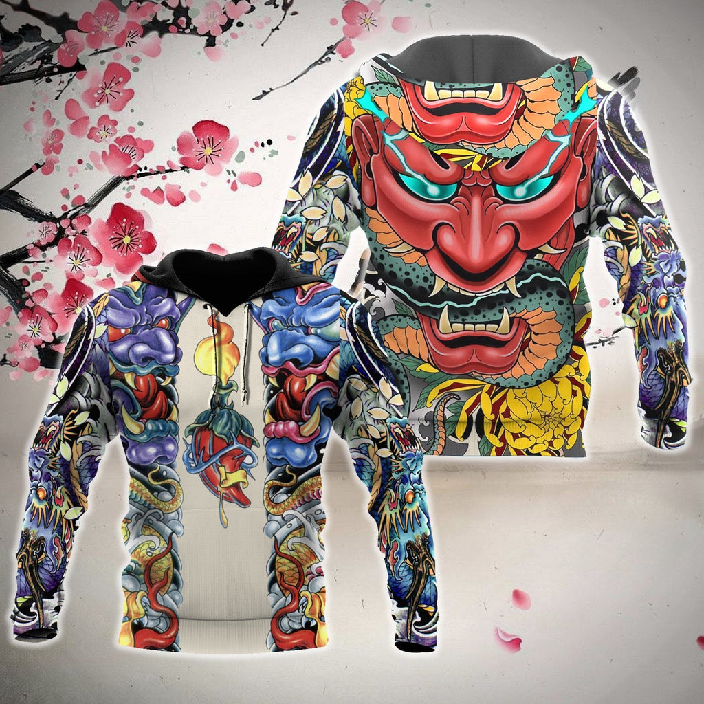 Gifury Japan T-shirt Japan Mask Japan Culture Multicolor T-shirt Japan Hoodie Apparel 2022