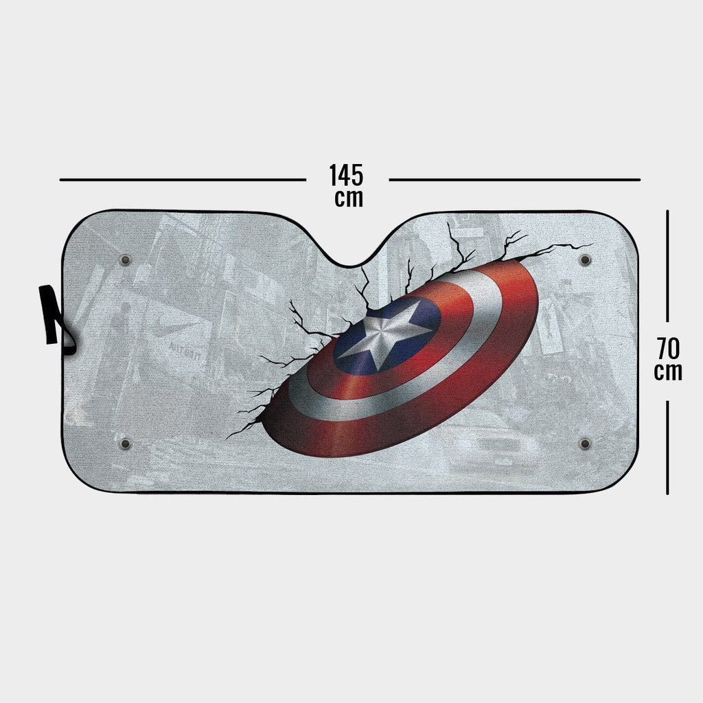  MV Captain American Car Sun Shade Captain American Sheld Broken Glass Auto Sun Shade