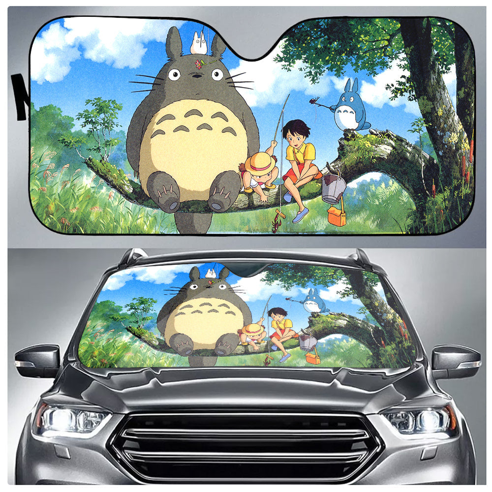 Totoro S.Ghibli Car Sun Shade Totoro And Friends Windshield Sun Shade