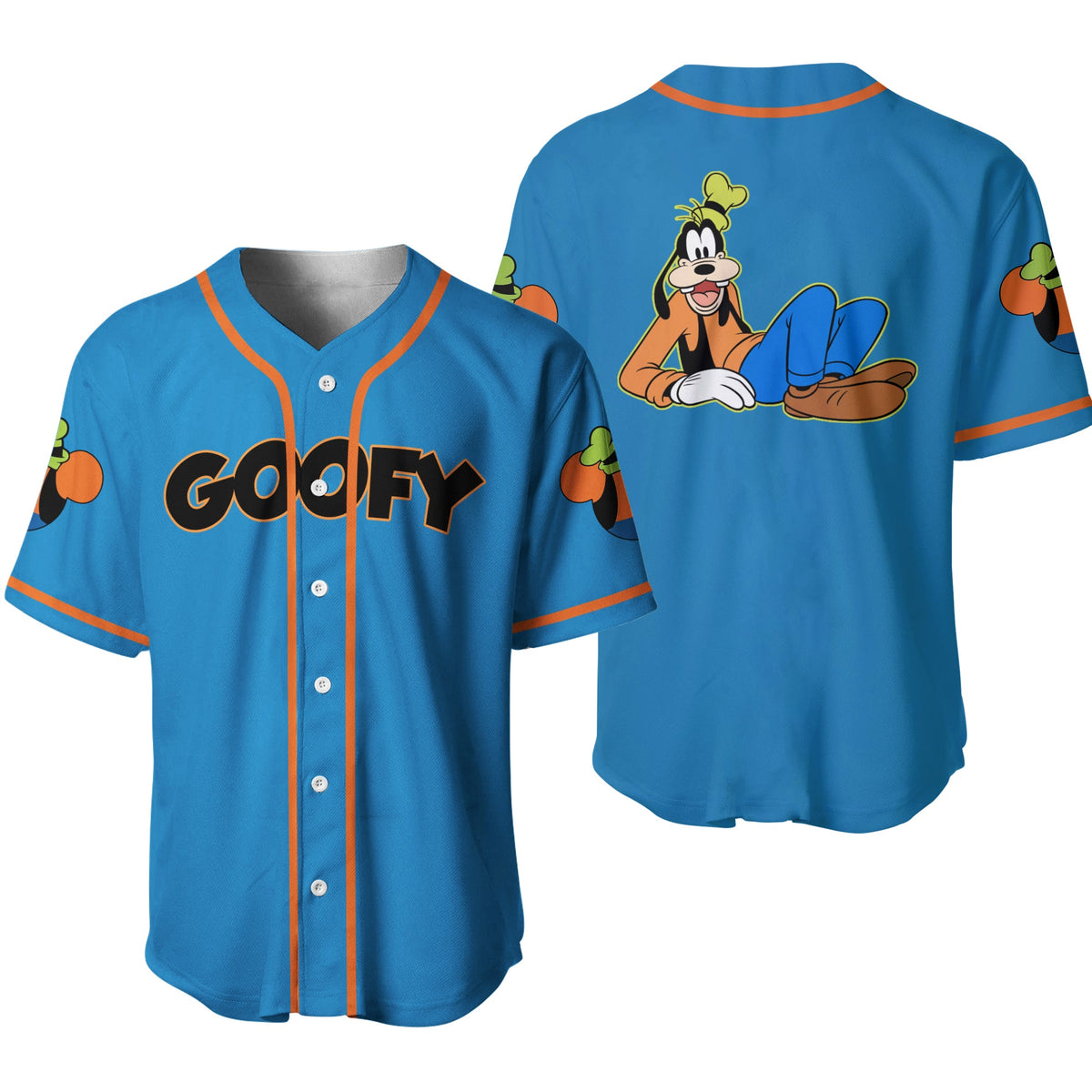 Disney Jersey Disney Chilling Goofy Dog Character Graphic Blue Jersey ...