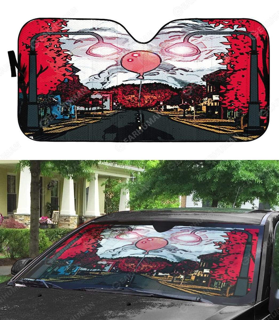  IT Windshield Sun Shade Pennywise Scary Road Car Sun Shade