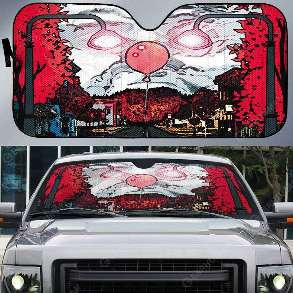  IT Windshield Sun Shade Pennywise Scary Road Car Sun Shade