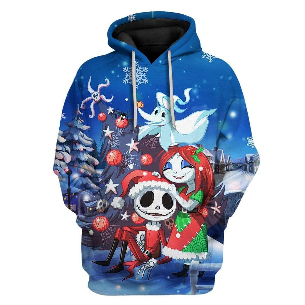  TNBC Hoodie Jack And Sally Christmas Night Blue Hoodie  