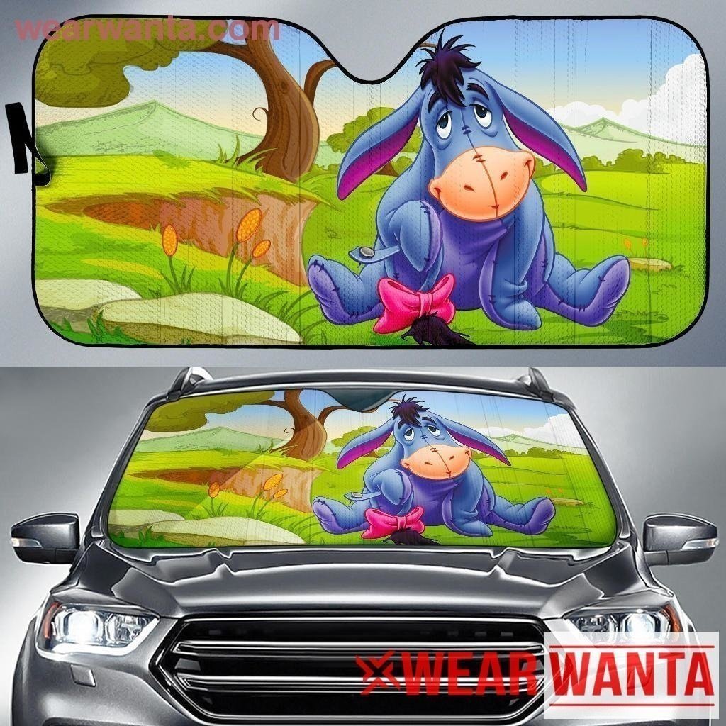  DN Winnie-the-Pooh Car Sun Shade Eeyore In The Forest Windshield Sun Shade