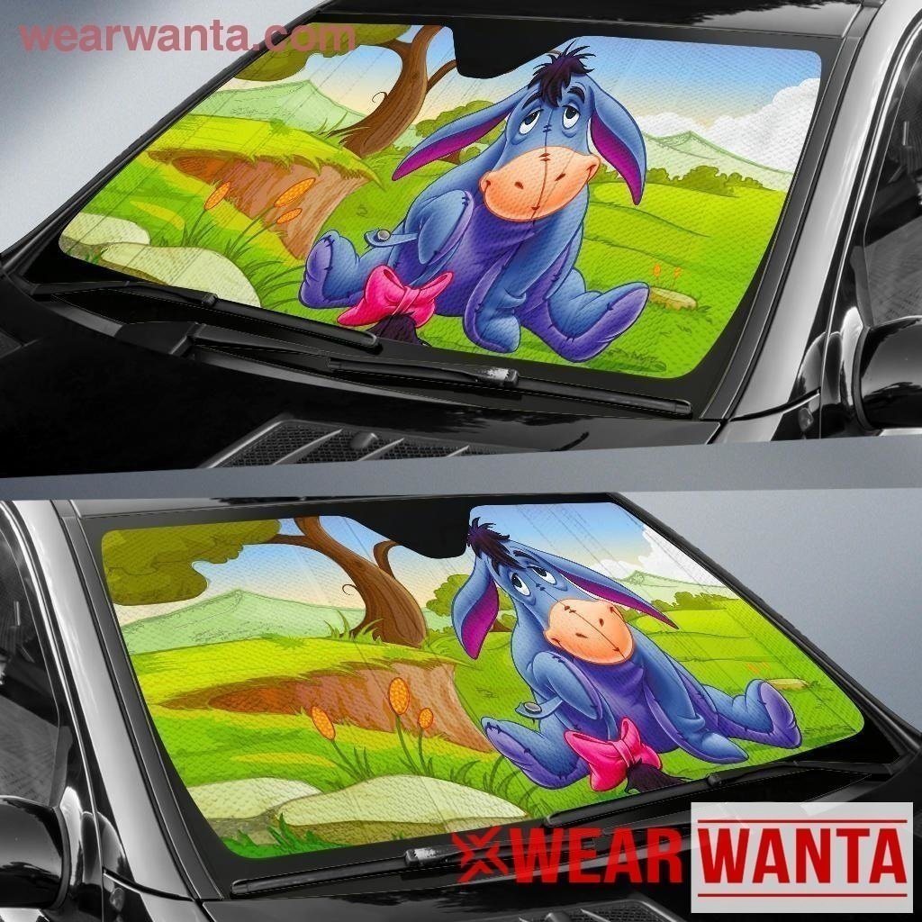  DN Winnie-the-Pooh Car Sun Shade Eeyore In The Forest Windshield Sun Shade