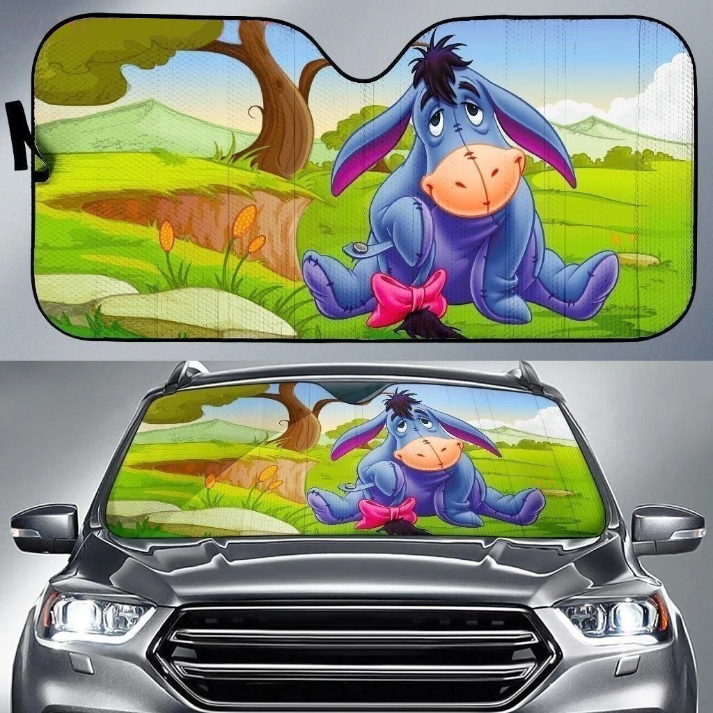  DN Winnie-the-Pooh Car Sun Shade Eeyore In The Forest Windshield Sun Shade