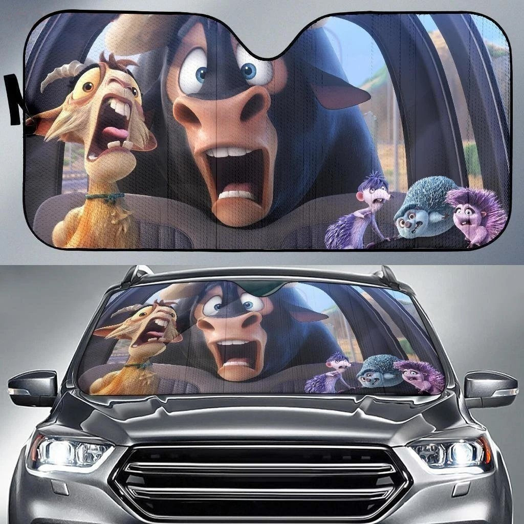  Ferdinand Car Sun Shade Ferdinand And Friend In Car Funny Windshield Sun Shade