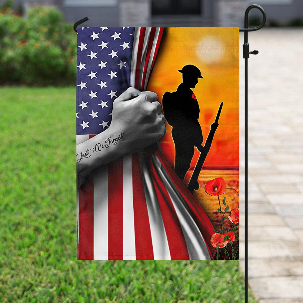 4th Of July Veteran Flags Veteran Lest We Forget Independence Day Garden Flag