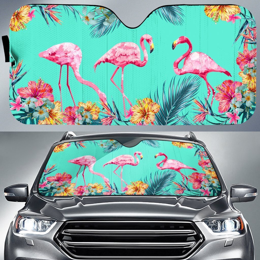 Gifury Flamingo Car Sun Shade Flamingo Tropical Windshield Sun Shade Flamingo Windshield Sun Shade 2022