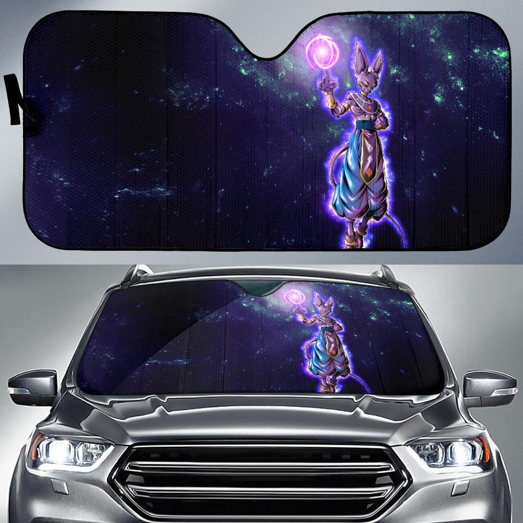  Dragon Ball Car Sun Shade Beerus Legends Galaxy Blue Windshield Sun Shade