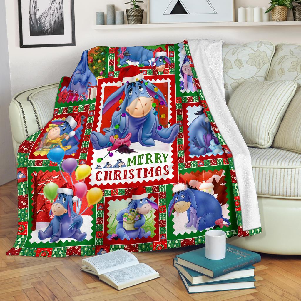  DN Christmas Blanket WTP Blanket Eeyore Merry Christmas Blanket