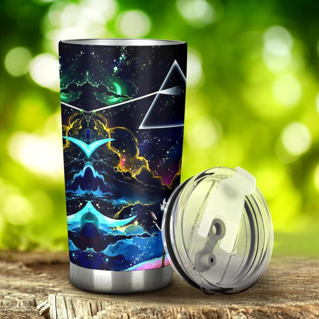  Rick And Morty Tumbler Rick And Morty Pink Floyd Dark Side Of The Moon Galaxy Blue Tumbler Travel Mug