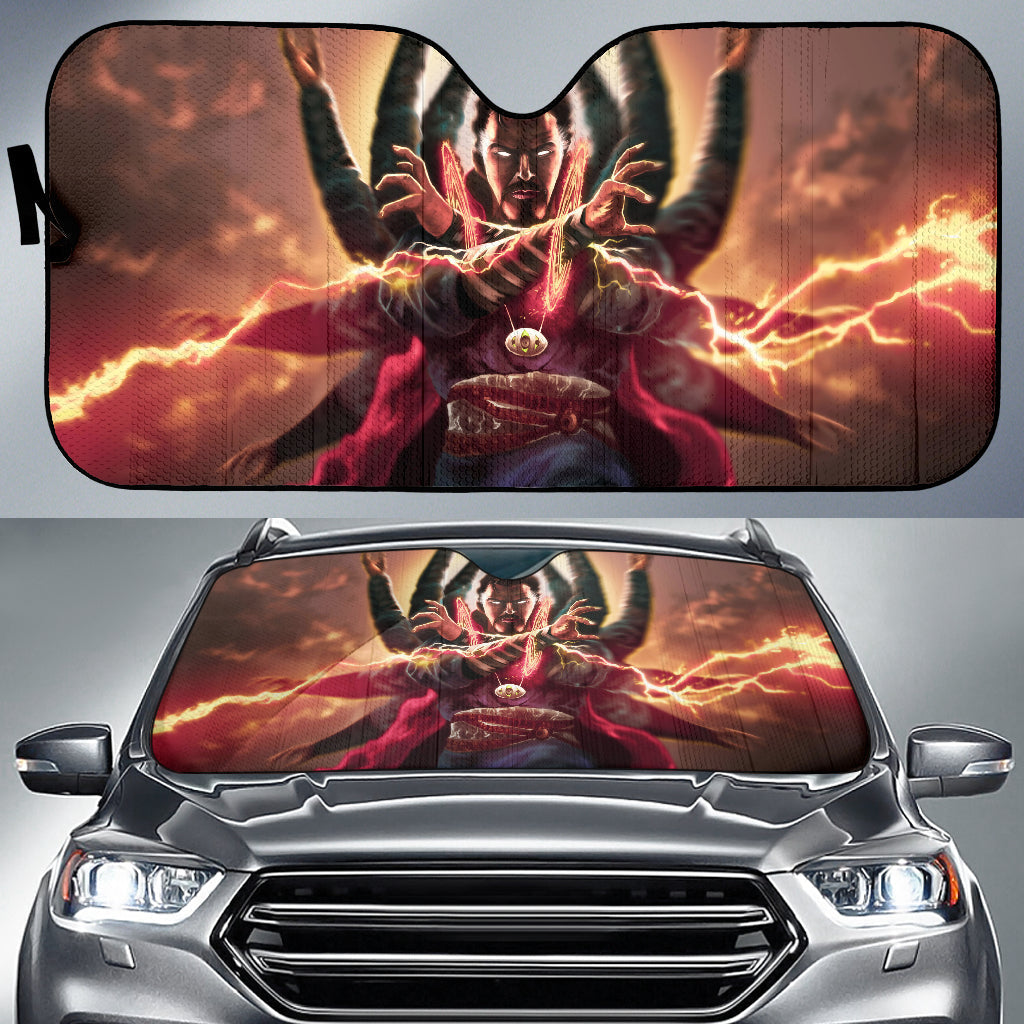 MV Windshield Sun Shade Dr Strange Casting Spell Car Sun Shade MV Car Sun Shade