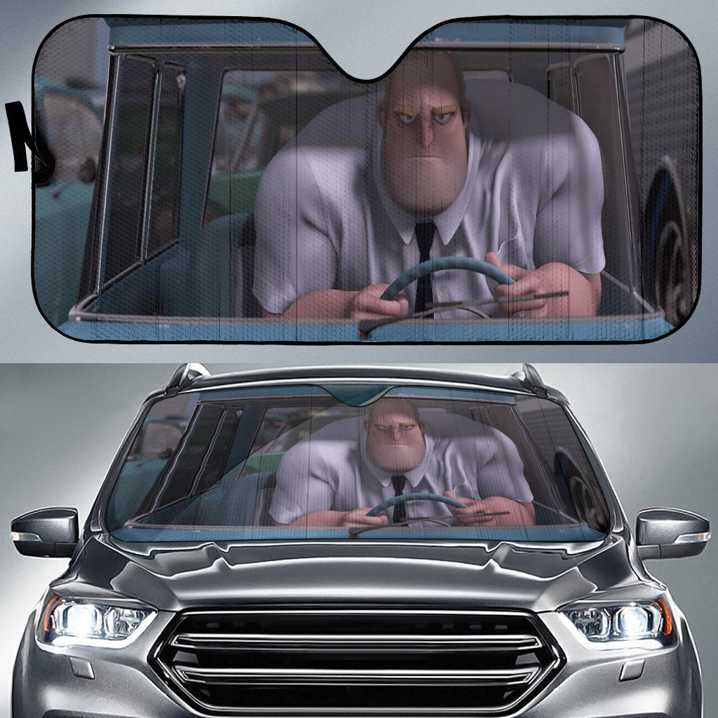  The Incredibles Car Sun Shade Mr Incredible Office Worker Windshield Sun Shade