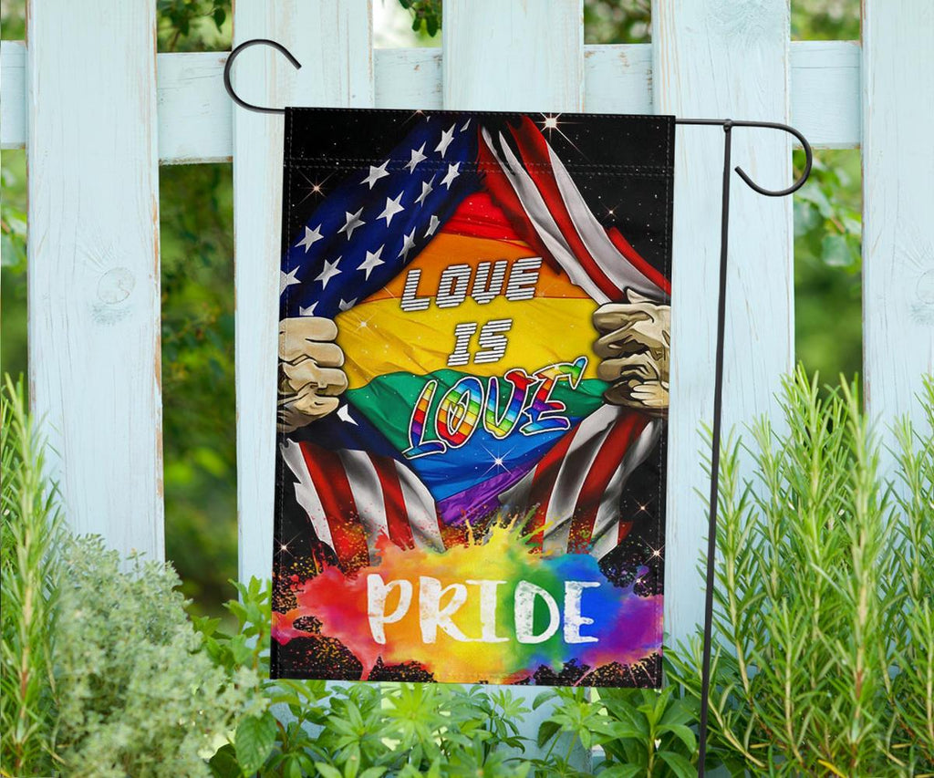 LGBT Flag Love Is Love Inside American Flag Garden Flag Pride Month House Flag