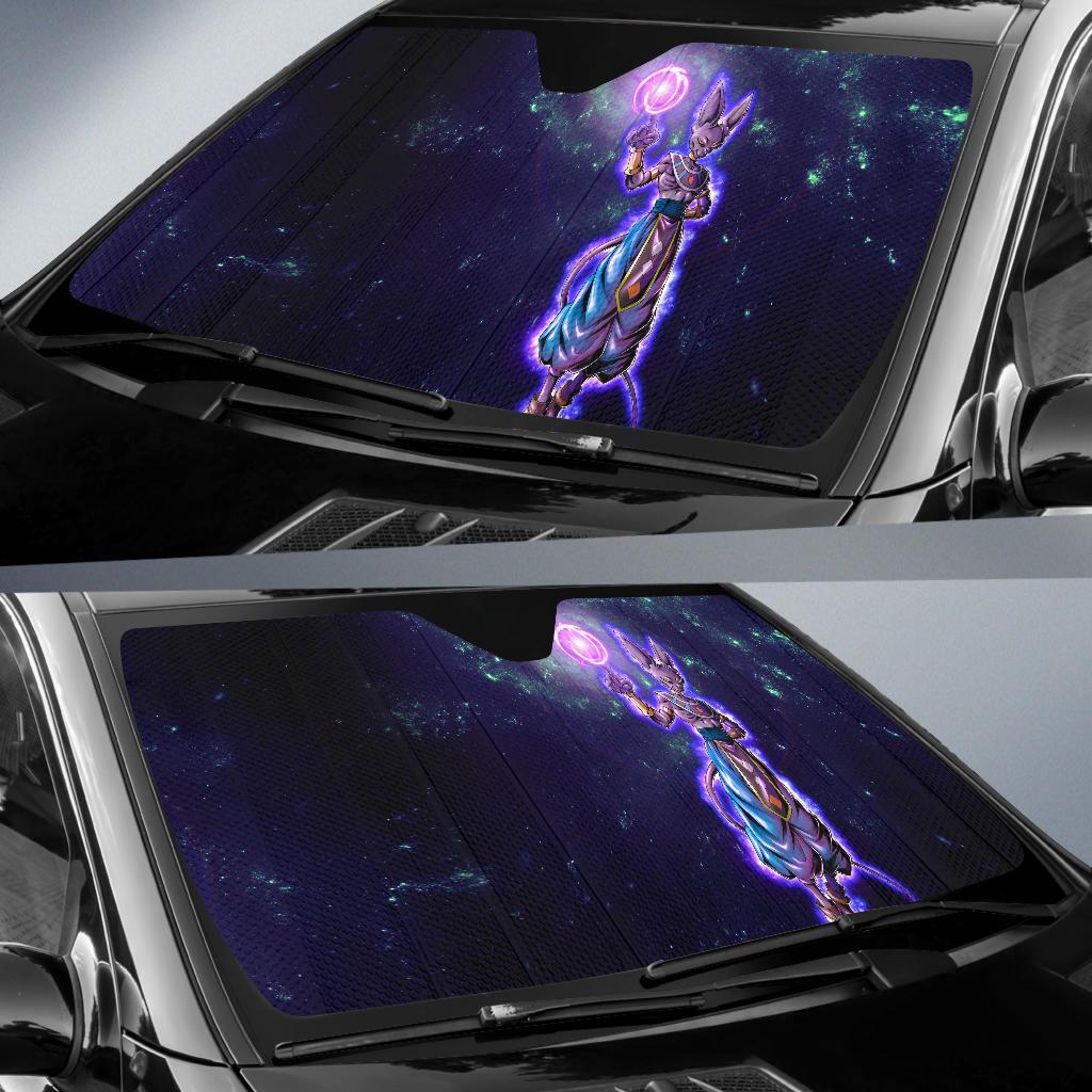  Dragon Ball Car Sun Shade Beerus Legends Galaxy Blue Windshield Sun Shade