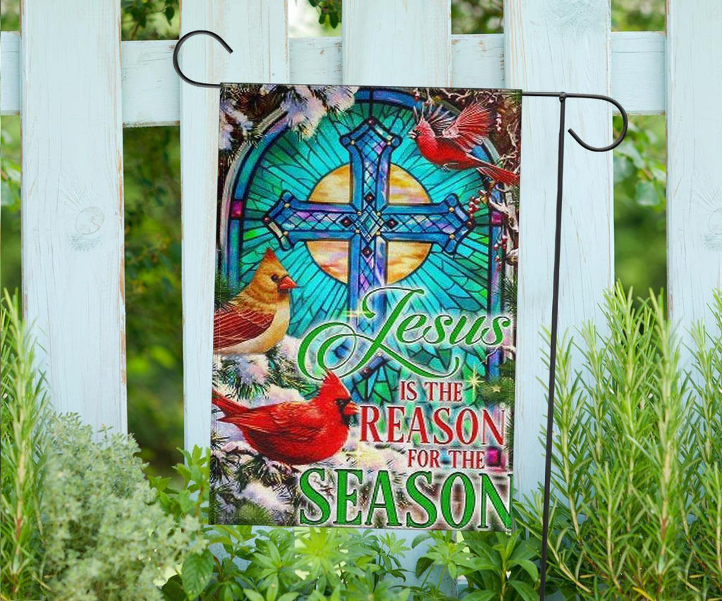  Jesus House Flag Jesus Is The Reason For The Season Stained Glass Garden Flag