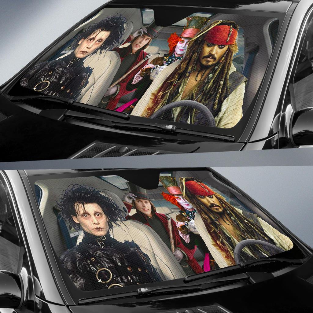  Johnny Depp Car Sun Shade Johnny Depp Famous Roles Windshield Sun Shade