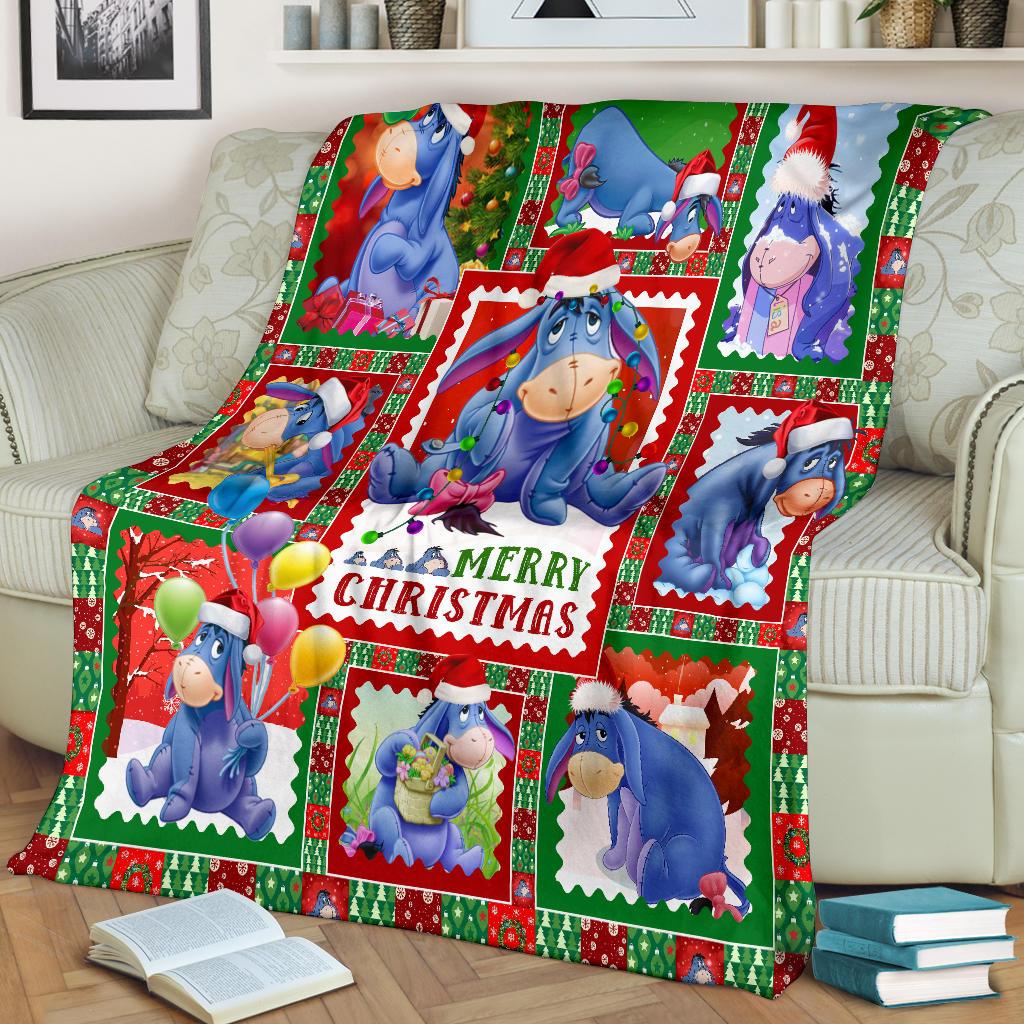  DN Christmas Blanket WTP Blanket Eeyore Merry Christmas Blanket