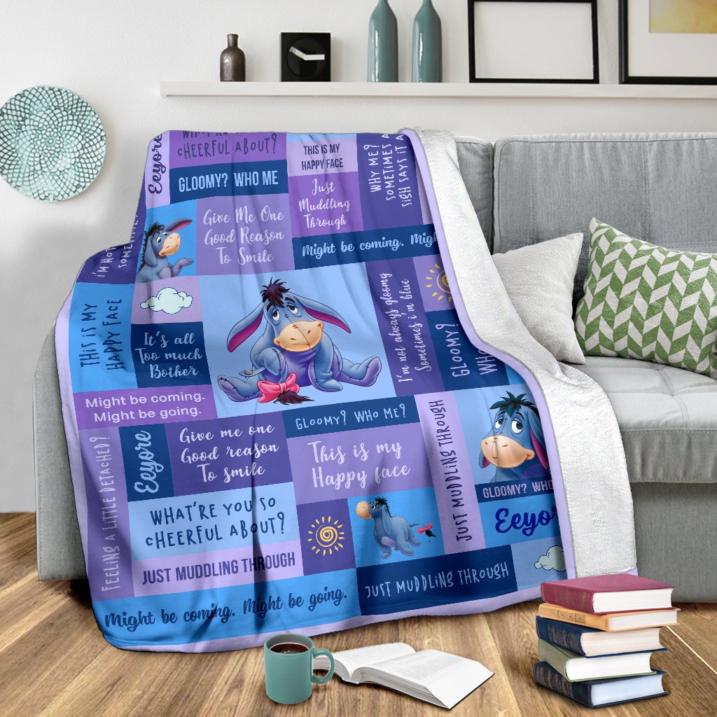  DN Blanket WTP Blanket Eeyore Blue Purple Blanket