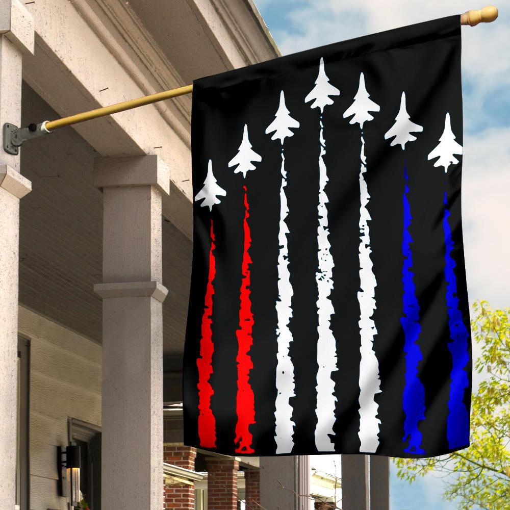 4th Of July Flags US Air Force Show Red White Blue Independece Day's Gift Flag