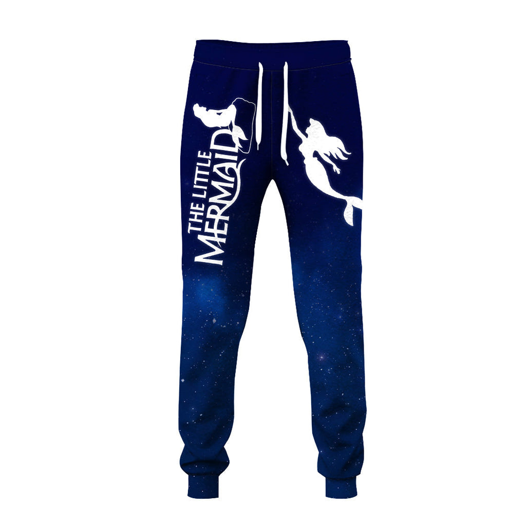 TLM Pants Stitch and Ariel Little Mermaid Jogger Awesome DN Sweatpants