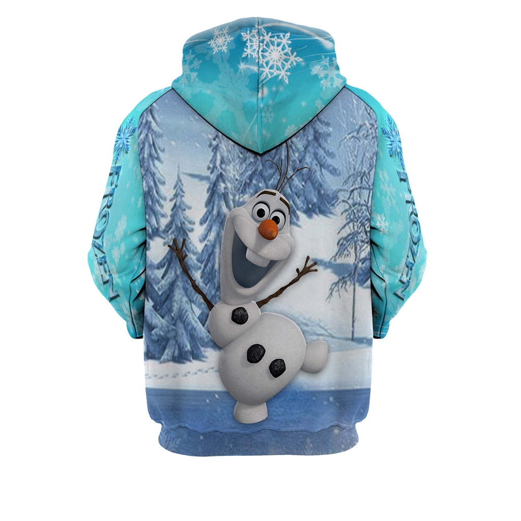  DN Frozen Hoodie Frozen Characters Blue 3d Hoodie