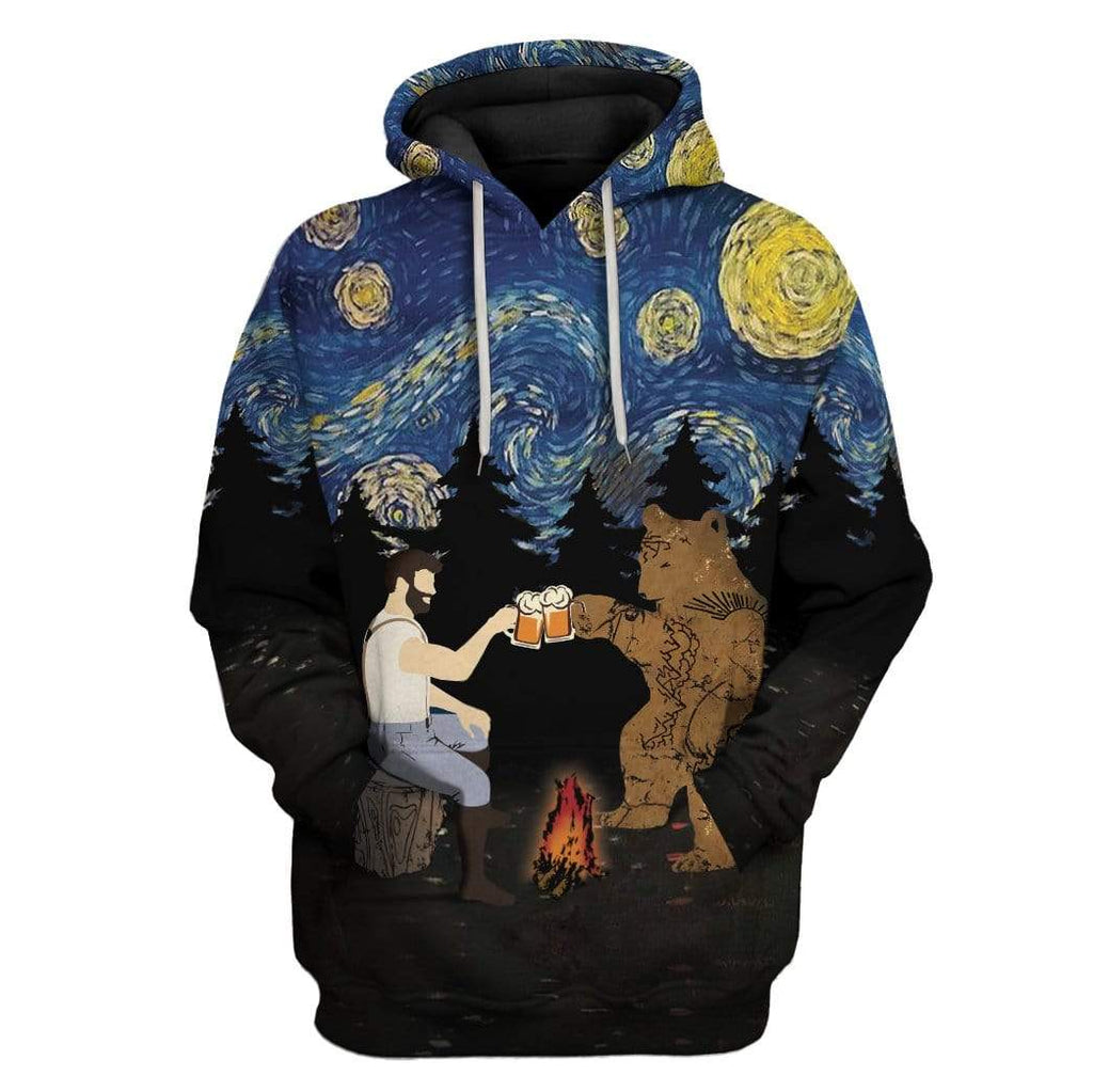  Camping Father's Day Hoodie Dad Starry Night Camping Hoodie Apparel Best Gift For Father's Day