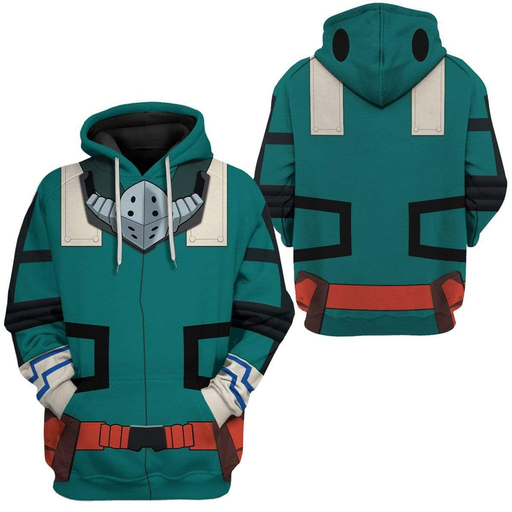  My Hero Academia T-shirt Izuku Green Costume T-shirt Hoodie  