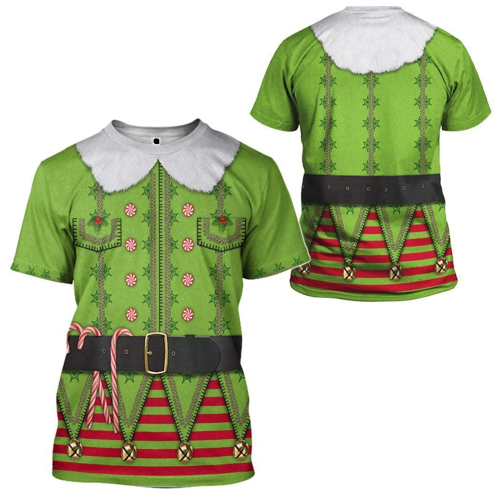 Gifury Christmas Elf Shirt Elf Apparel Christmas Elf With Candies Costume Hoodie Christmas Elf Hoodie 2023