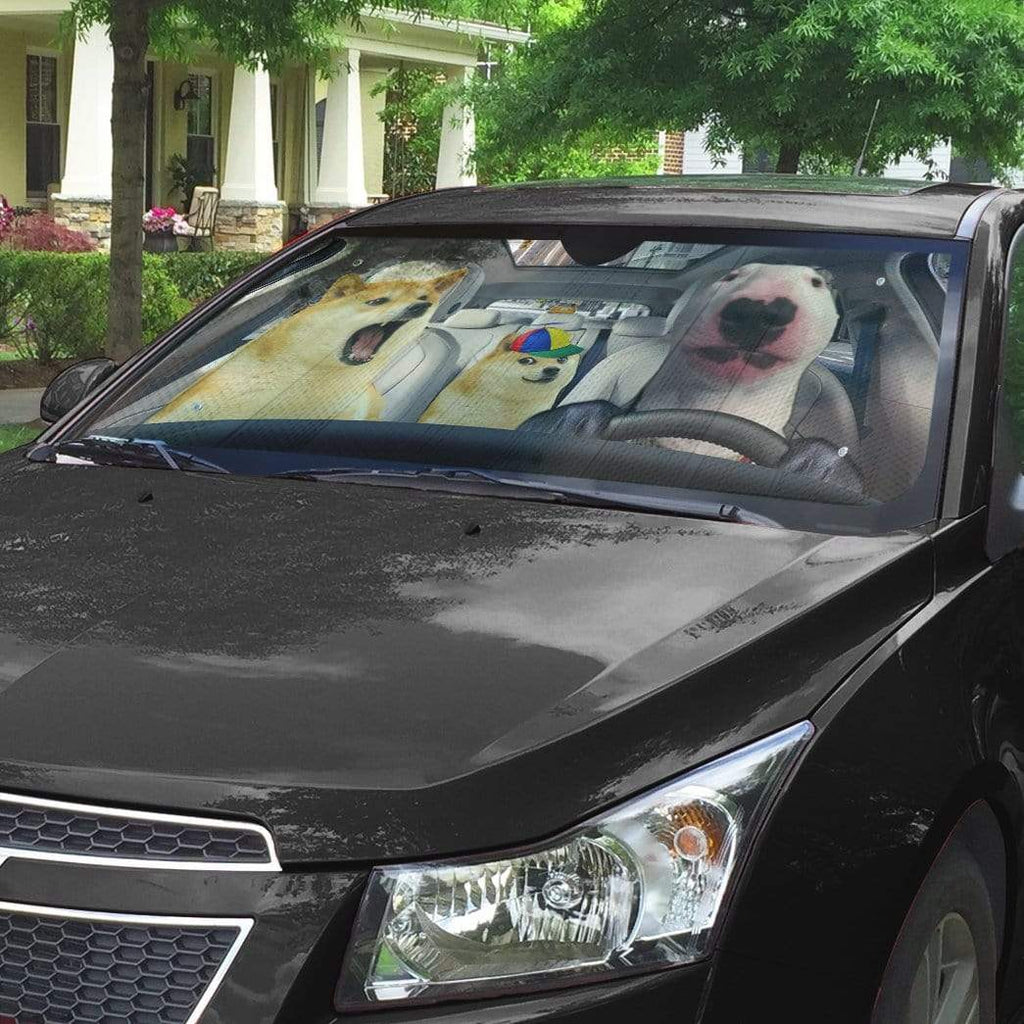 Gifury Dog Meme Car Sun Shade Doge Meme Windshield Sun Shade Dog Windshield Sun Shade 2024