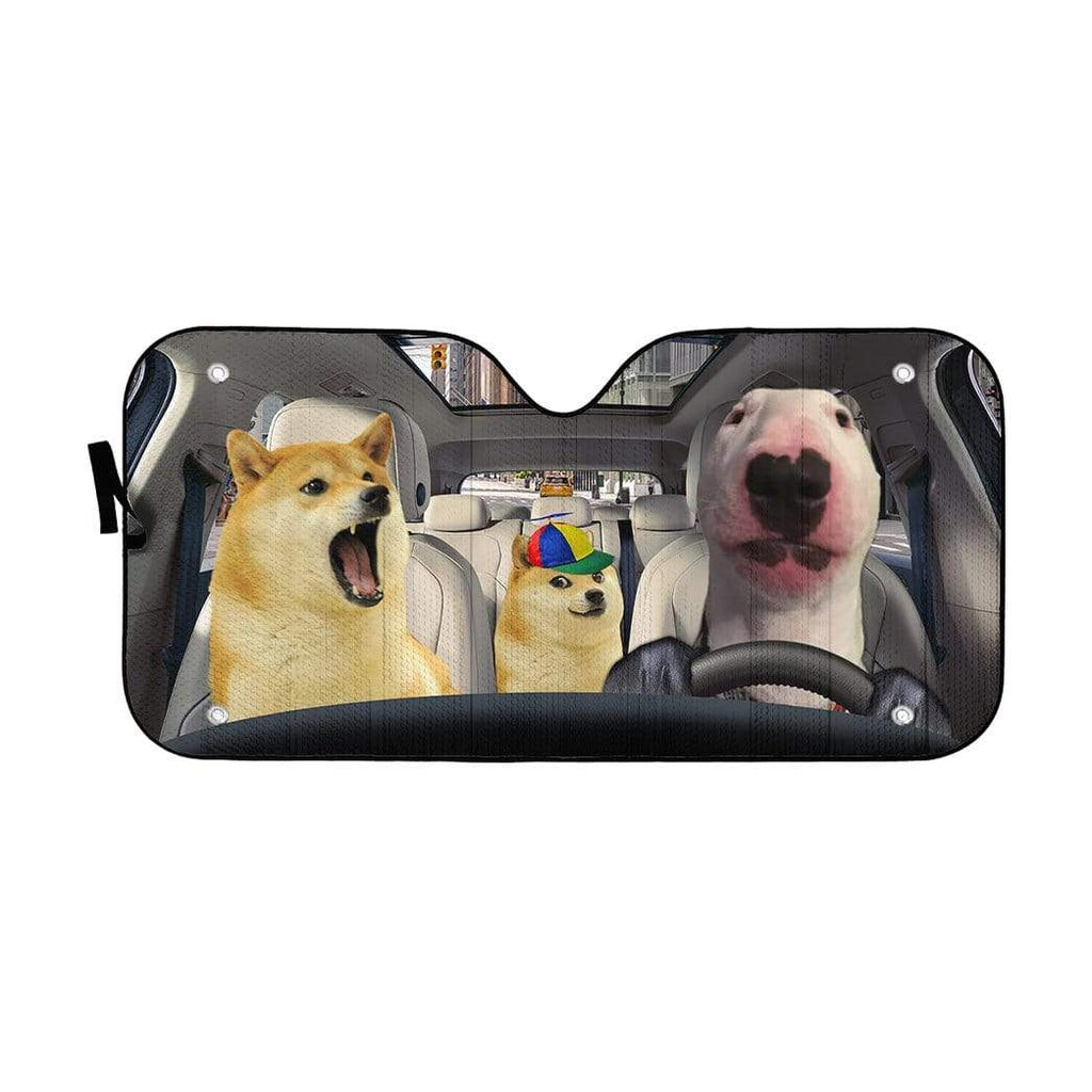 Gifury Dog Meme Car Sun Shade Doge Meme Windshield Sun Shade Dog Windshield Sun Shade 2023
