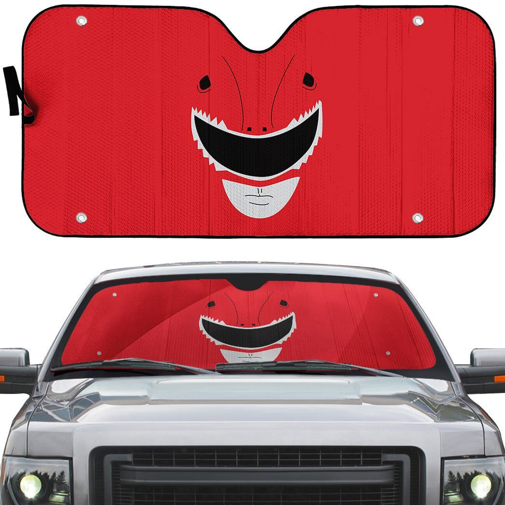 Power Ranger Car Sun Shade Mighty Morphin Power Ranger Red Ranger Windshield Sun Shade