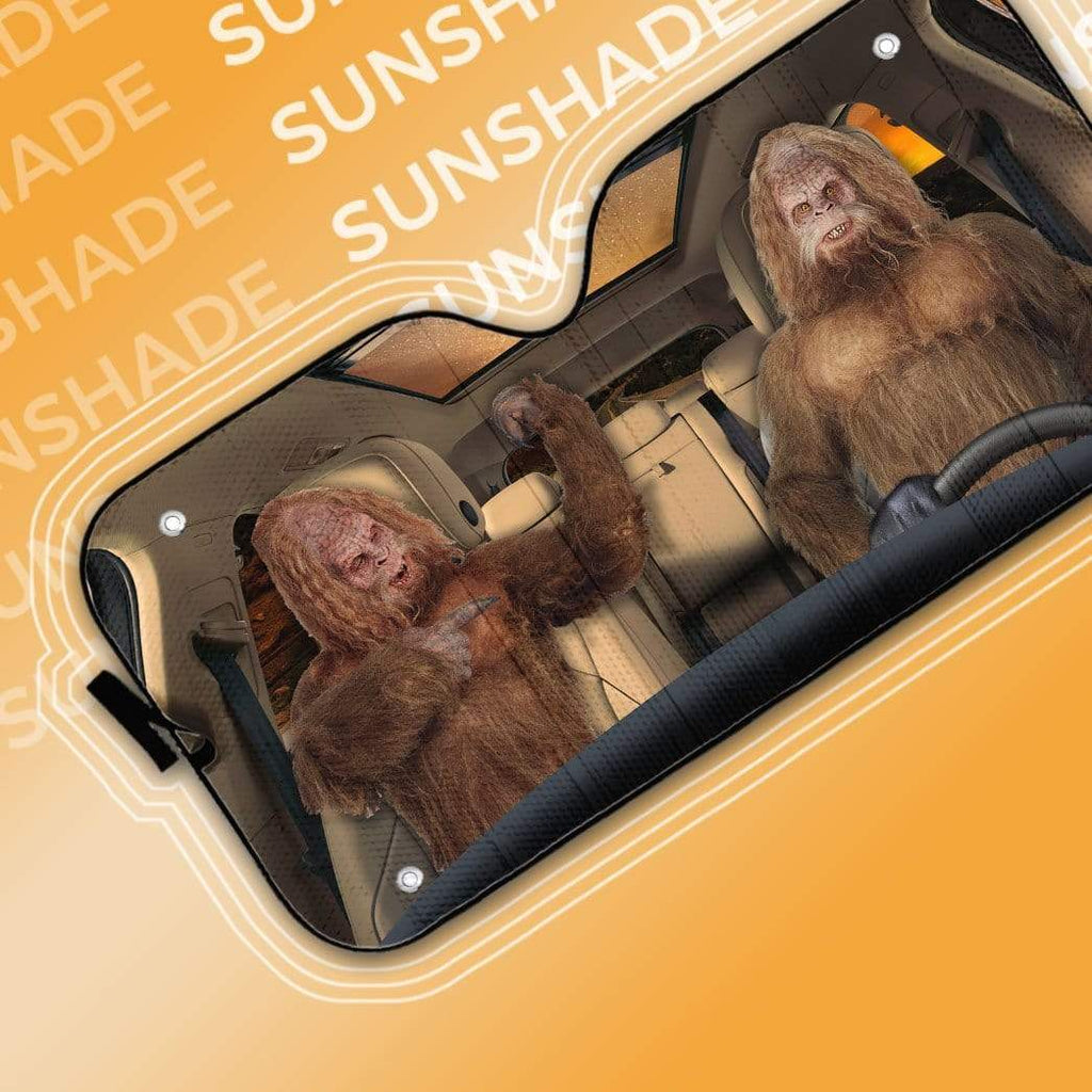 Bigfoot Car Sun Shade Sasquatch 3D Windshield Sun Shade
