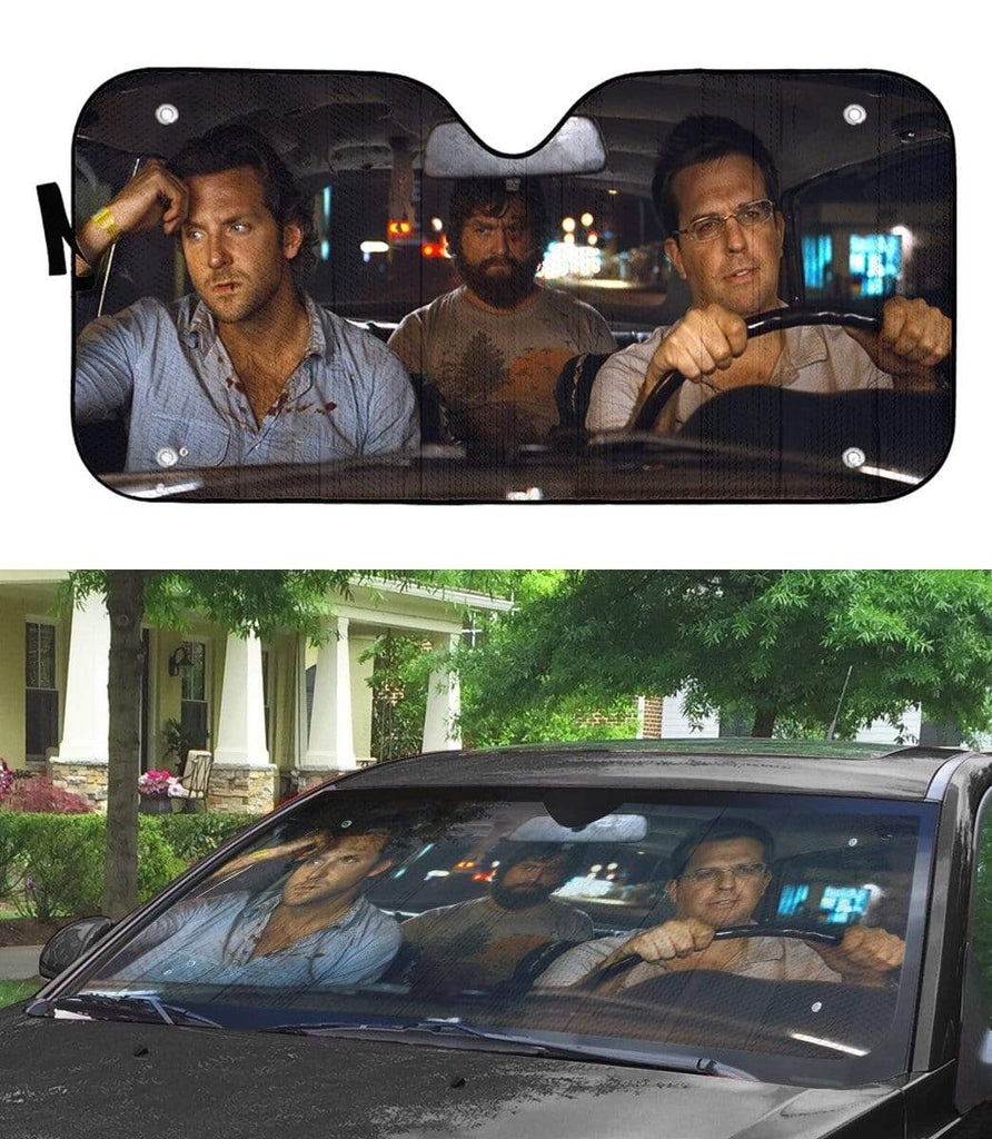  The Hangover Car Sun Shade Phil Stu And Alan In Car Windshield Sun Shade