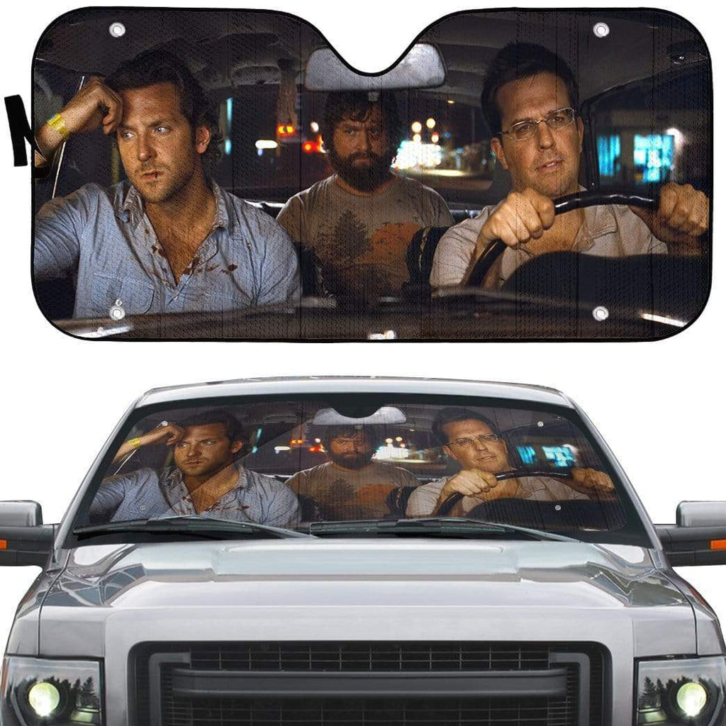  The Hangover Car Sun Shade Phil Stu And Alan In Car Windshield Sun Shade