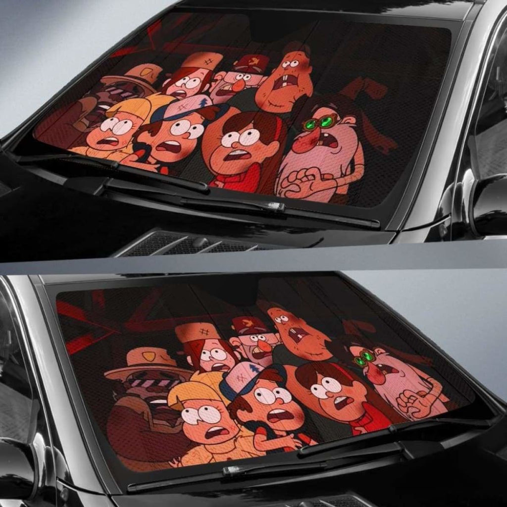  DN Car Sun Shade Gravity Falls Characters Windshield Sun Shade