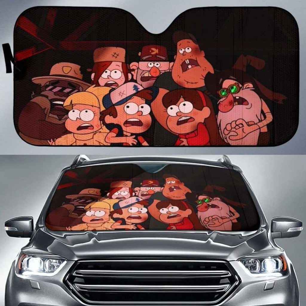  DN Car Sun Shade Gravity Falls Characters Windshield Sun Shade