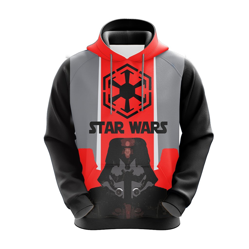  SW Hoodie Galactic Empire Symbol Red Grey Black Hoodie SW Apparel For Fan   