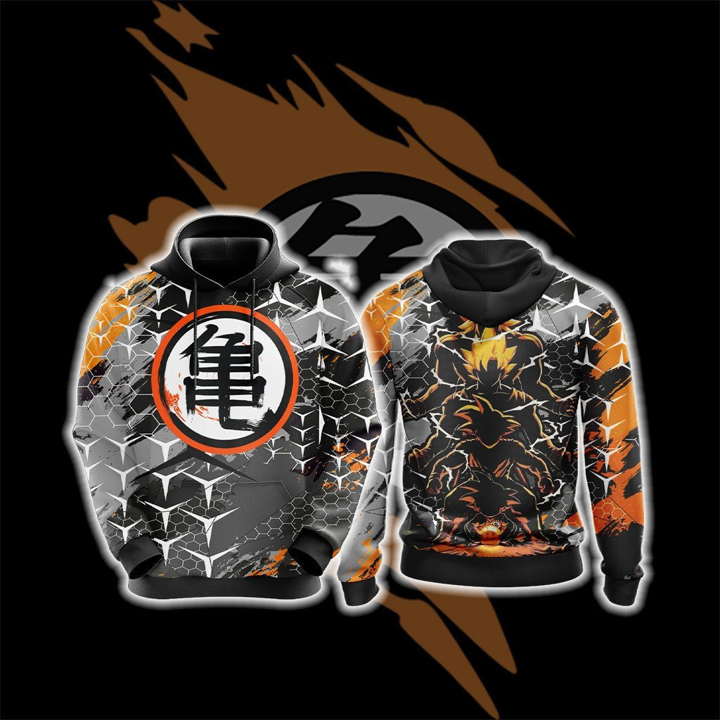  Dragon Ball T-shirt Goku Shirt Goku Transformation Lighting Black T-shirt Dragon Ball Anime Fan Hoodie  