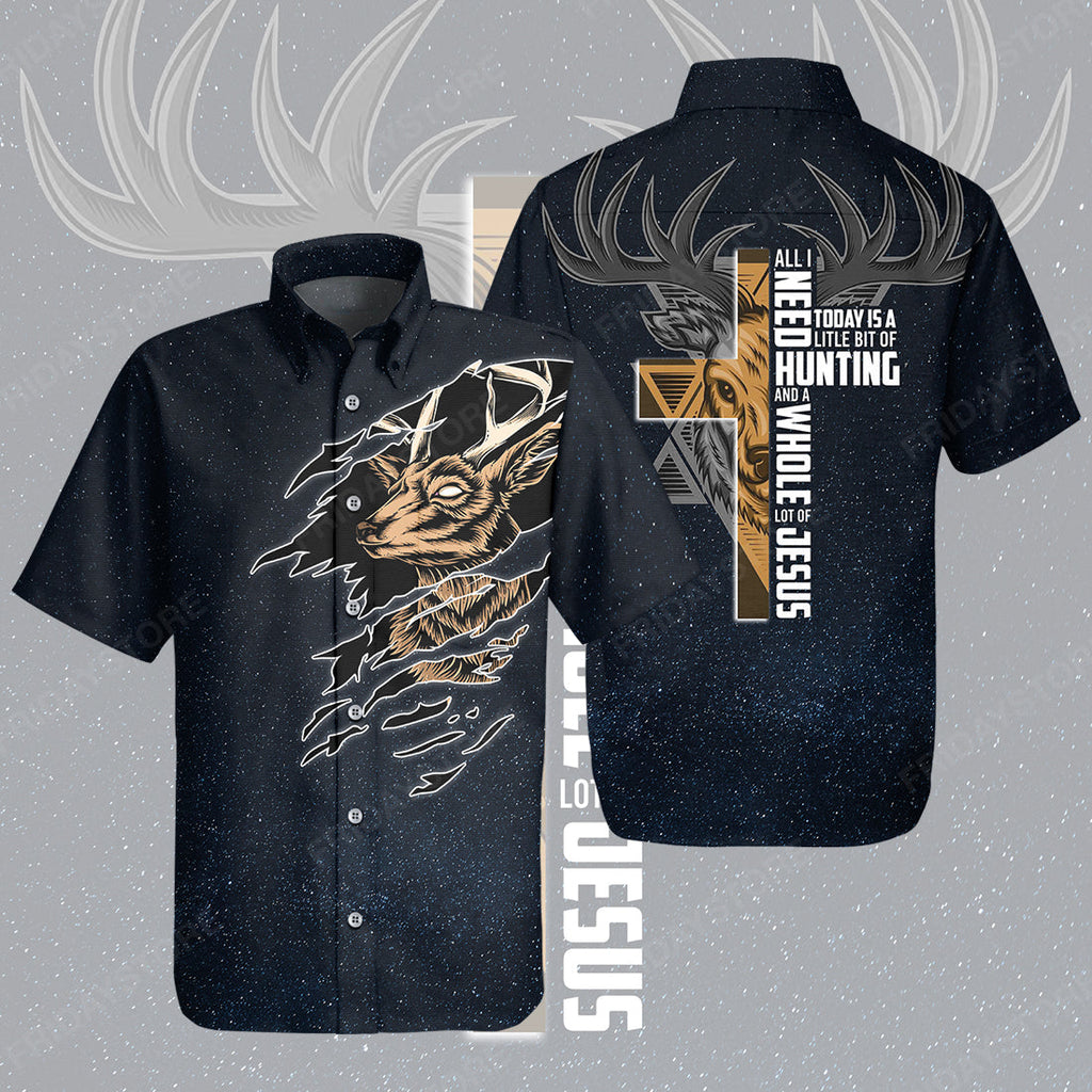 Gifury Deer Hunting Shirt Hunting Aloha Shirt Deer Hunting A Whole Lot Of Jesus Hawaiian Shirt 2022