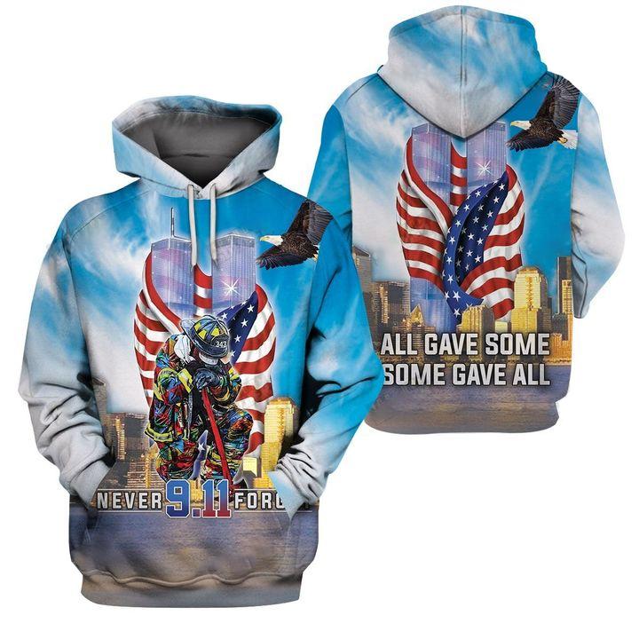 Gifury Patriot Day Hoodie September 11th Hoodie Never Forget All Gave Some Some Gave All Blue Sky Hoodie 2022