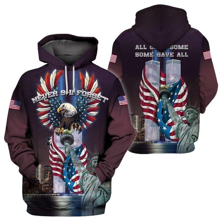 Gifury Patriot Day Hoodie September 11th Hoodie All Gave Some Some Gave All Eagle Hoodie Patriot Day Apparel 2022