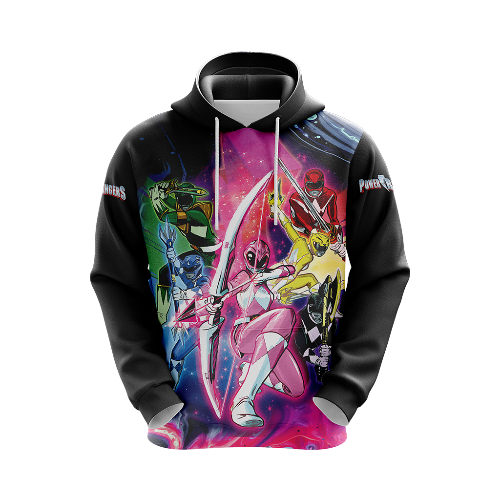 Power Ranger Hoodie Mighty Morphin Power Rangers Black Hoodie