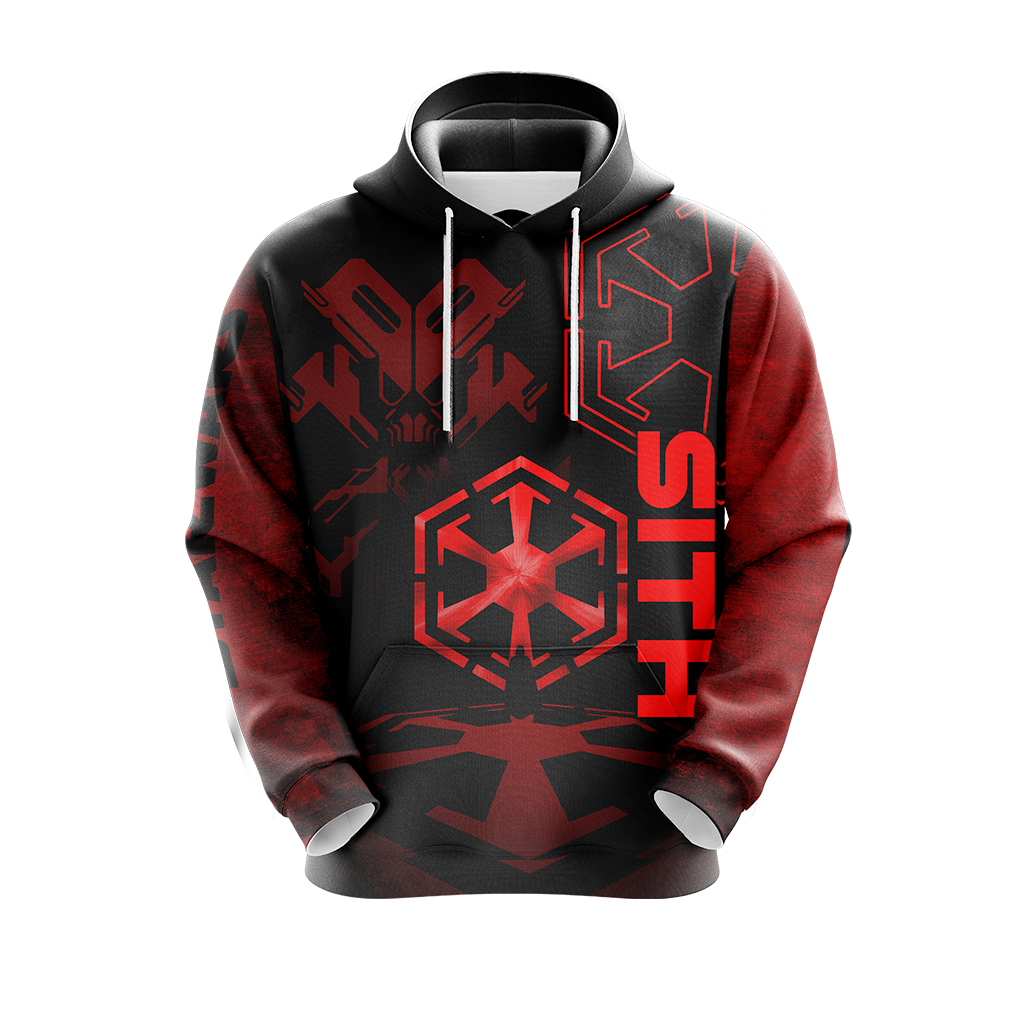  SW Hoodie Sith Code Passion Strength Power Victory The Force Black Red Hoodie Apparel For SW Fan   