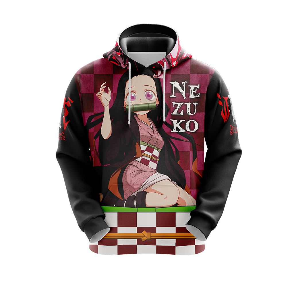  Demon Slayer Shirt Nezuko Kamado Black Pink Hoodie Demon Slayer Hoodie