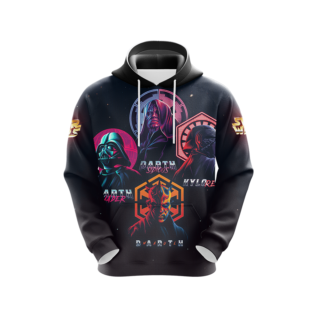  SW Hoodie SW Vilians Darth Vader Darth Sidious Kylo Ren Black Hoodie Apparel  