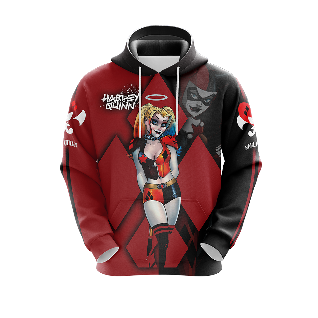  DC Hoodie Harley Quinn Hoodie Harley Quinn Old And New Black Red Hoodie