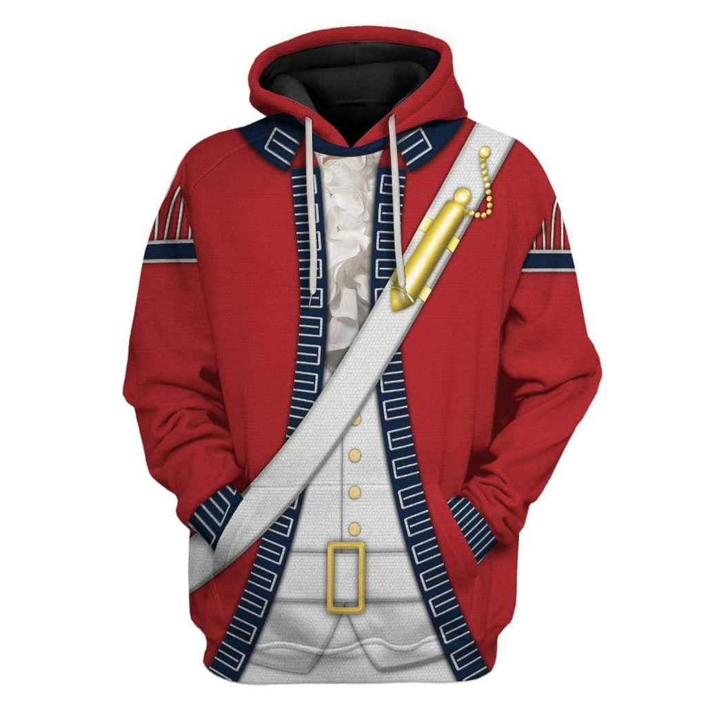Historical T-shirt British Redcoat Costume 3d T-shirt Historical Hoodie Adult Full Size Colorful