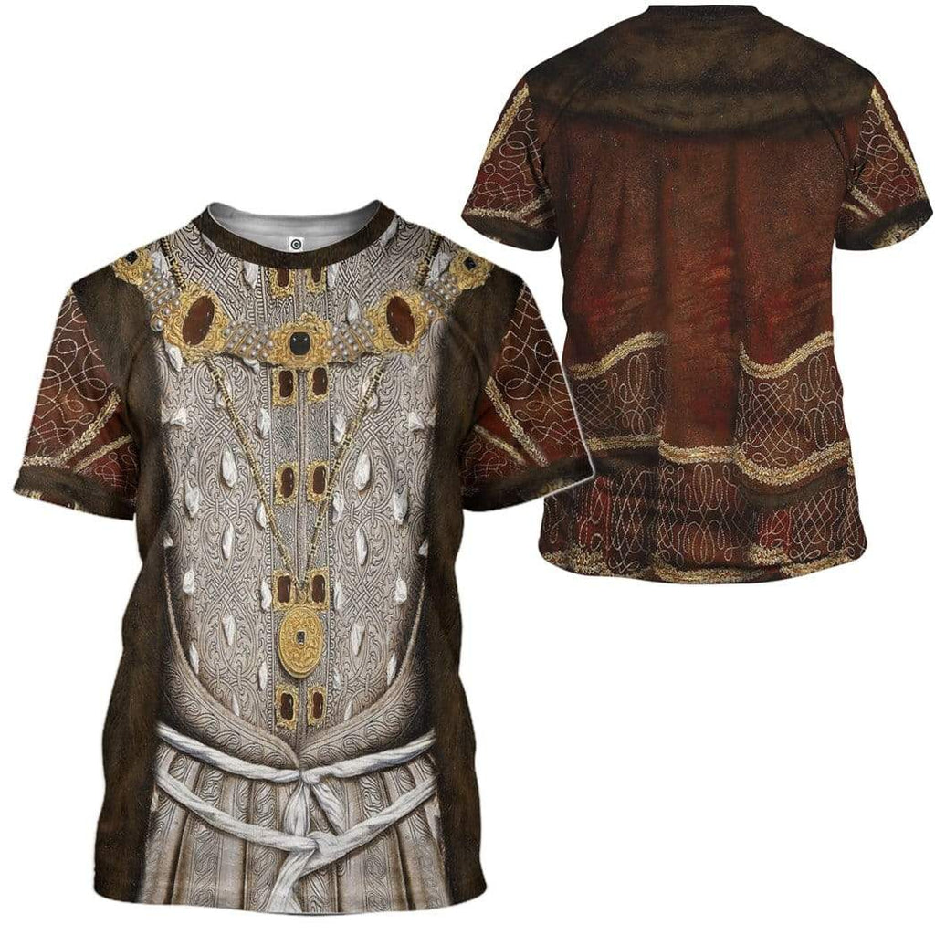 Historical Hoodie Henry VIII Of England Costume 3d T-shirt Hoodie Adult Full Size Full Print